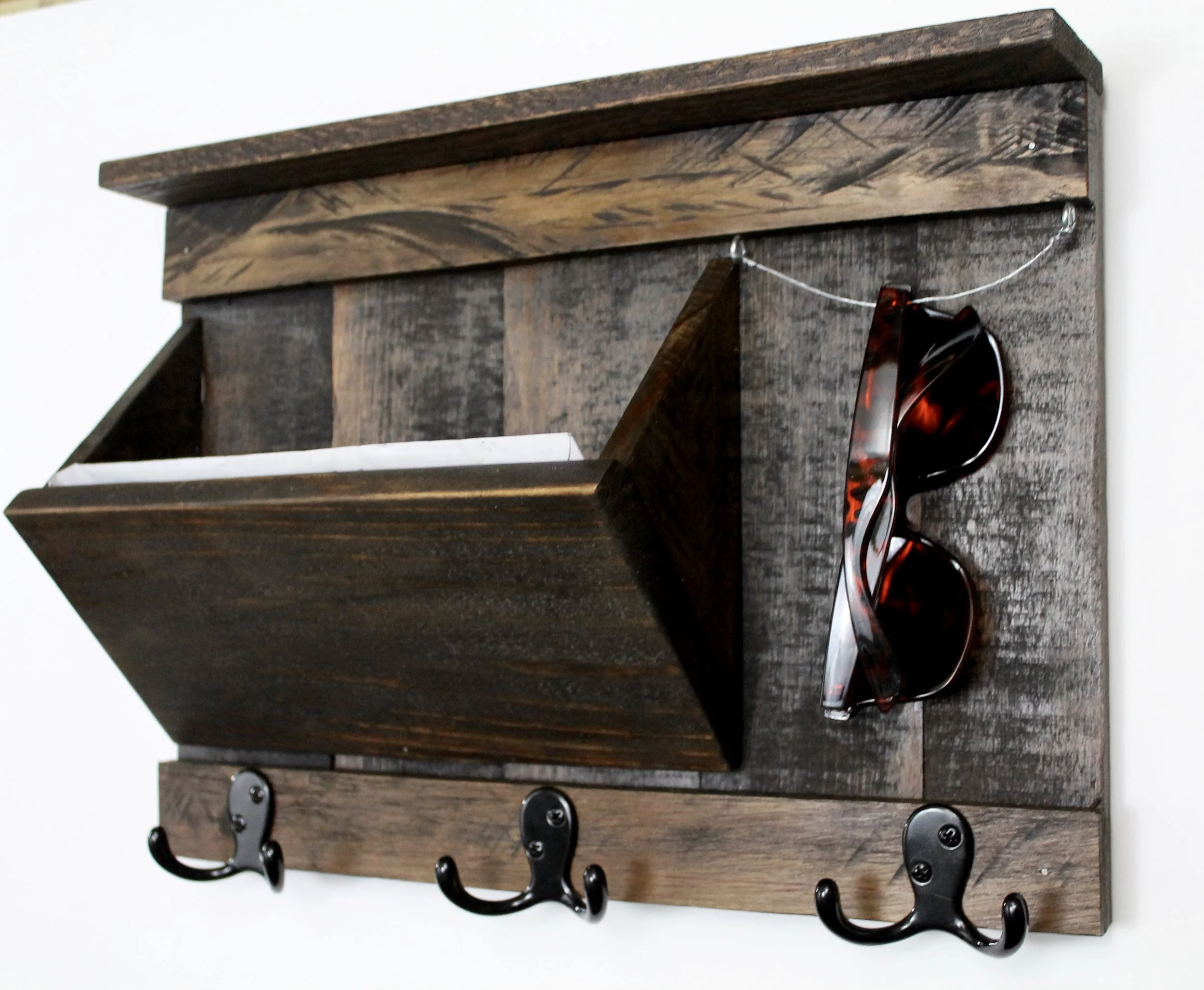 Entryway Organizer Mail Sunglasses and Key Holder. Step by step instructions on how to build one of your own. KAIZEN DIY GYM